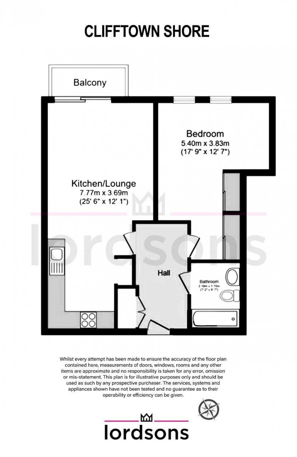 Floorplan for Western Esplanade, Southend-on-Sea