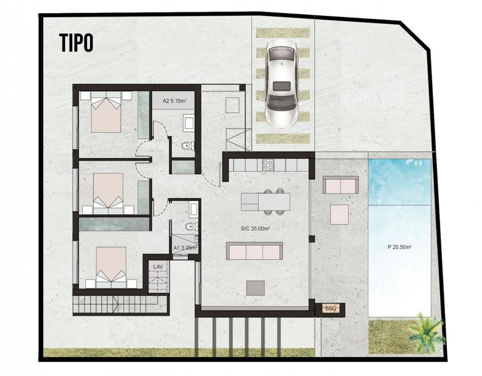 Floorplan for Calle Juan de Herrera, San Pedro Del Pintar